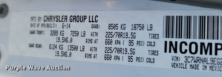 image for item OD9771 2014 Dodge Ram 5500HD  bucket truck