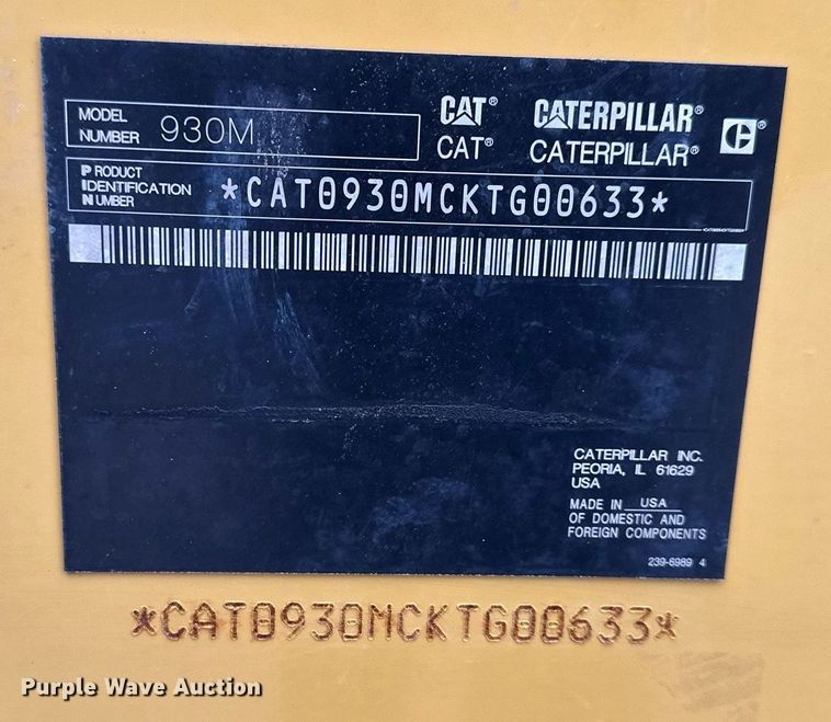 image for item OF9219 2015 Caterpillar 930M  wheel loader