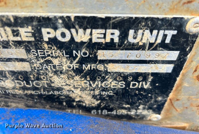 image for item OM9214 1987 Hesco 150010  mobile power unit