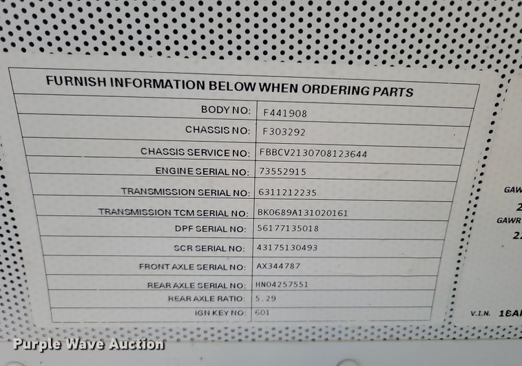 image for item DL7767 2014 Blue Bird Vision  school bus