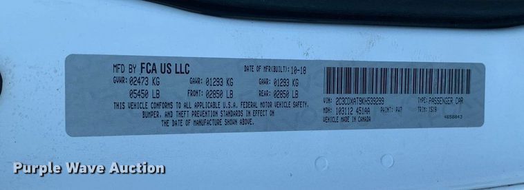 image for item DP8807 2019 Dodge Charger Police