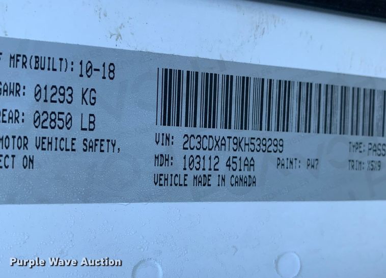 image for item DP8807 2019 Dodge Charger Police