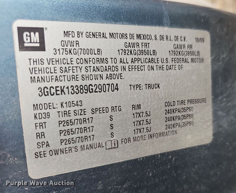 image for item DR5932 2009 Chevrolet Silverado 1500  Crew Cab pickup truck