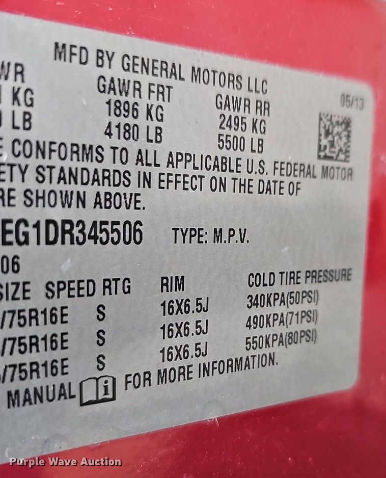 image for item DR5975 2013 Chevrolet Suburban  SUV