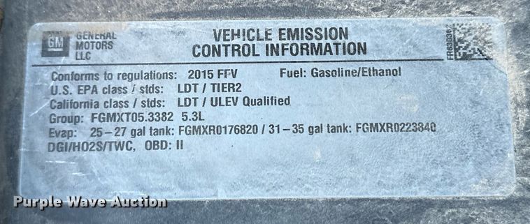 image for item EK9885 2015 Chevrolet Tahoe Police  SUV