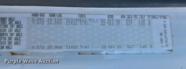 image for item IB9283 2012 Freightliner Business Class M2 106  refuse truck