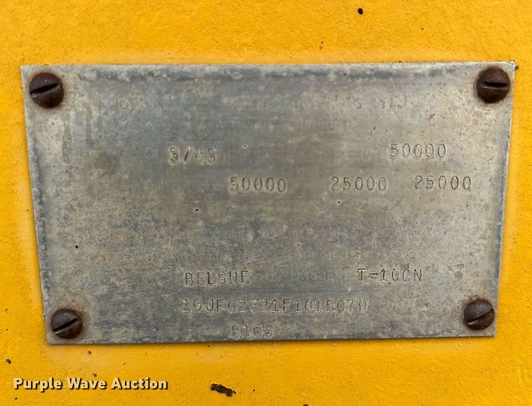 image for item IB9290 1985 Belshe  equipment trailer