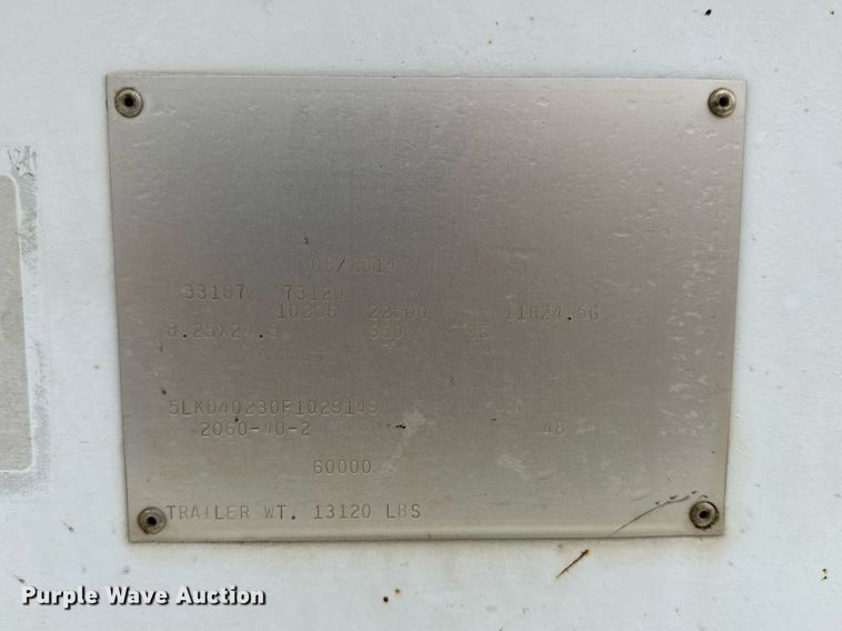 image for item IB9315 2015 Load King  bottom dump trailer