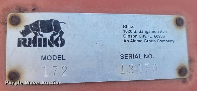 image for item KT9942 Rhino 172  rotary mower