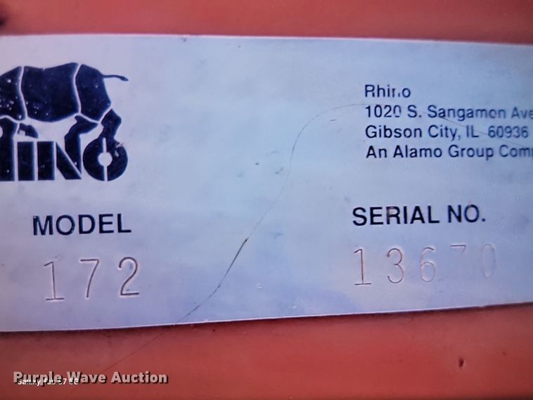 image for item KT9942 Rhino 172  rotary mower