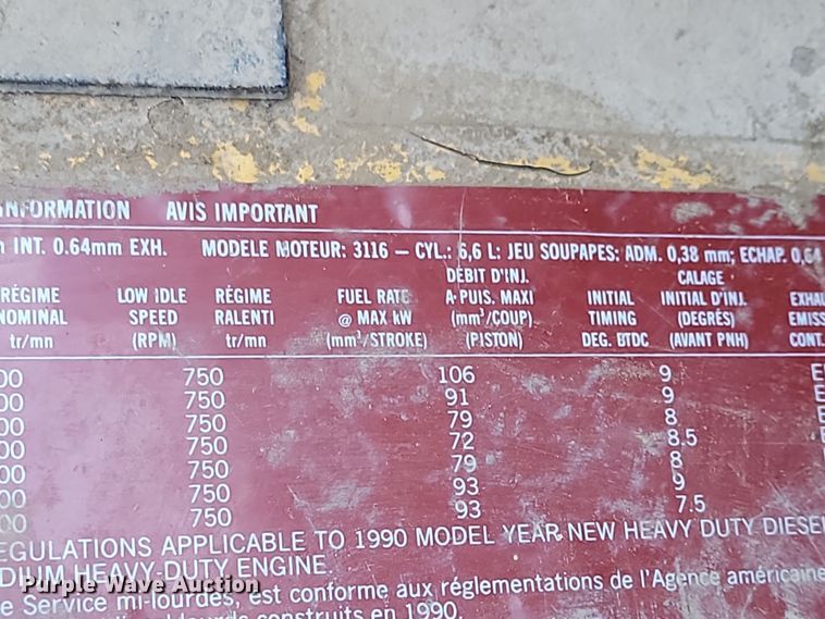 image for item KT9951 1990 GMC C7H064  dump truck