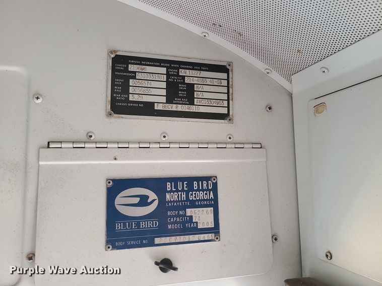 image for item LJ9456 2005 Blue Bird Vision  school bus