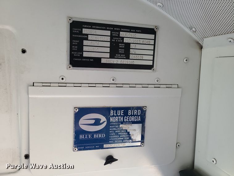 image for item LJ9459 2006 Blue Bird Vision  school bus