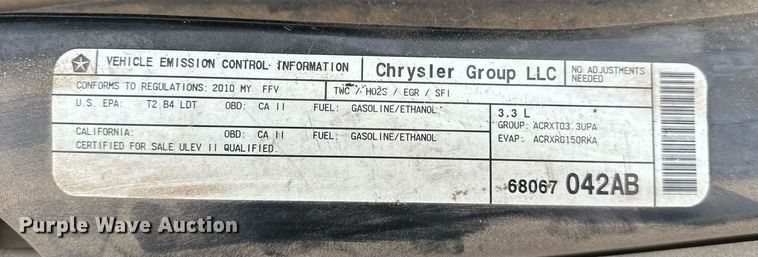 image for item LK9710 2010 Dodge  Grand Caravan  handicap accessible van