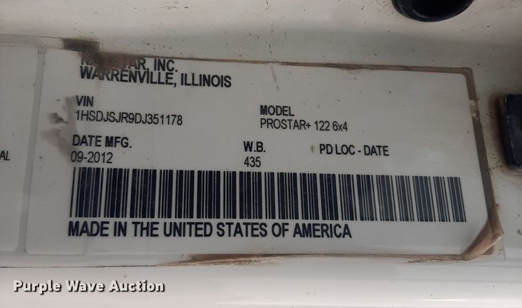 image for item LX9969 2013 International ProStar Plus 122  semi truck