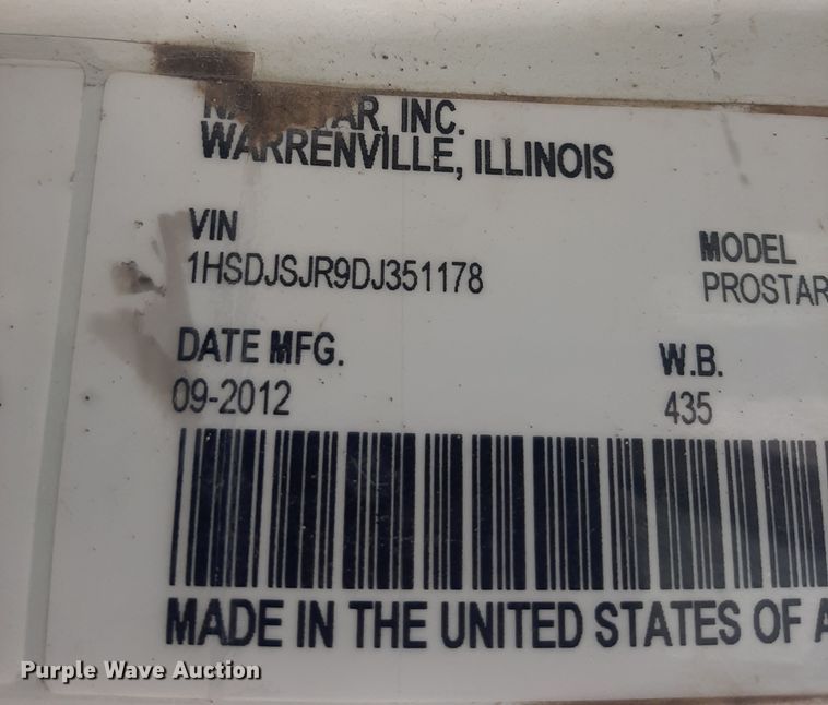 image for item LX9969 2013 International ProStar Plus 122  semi truck