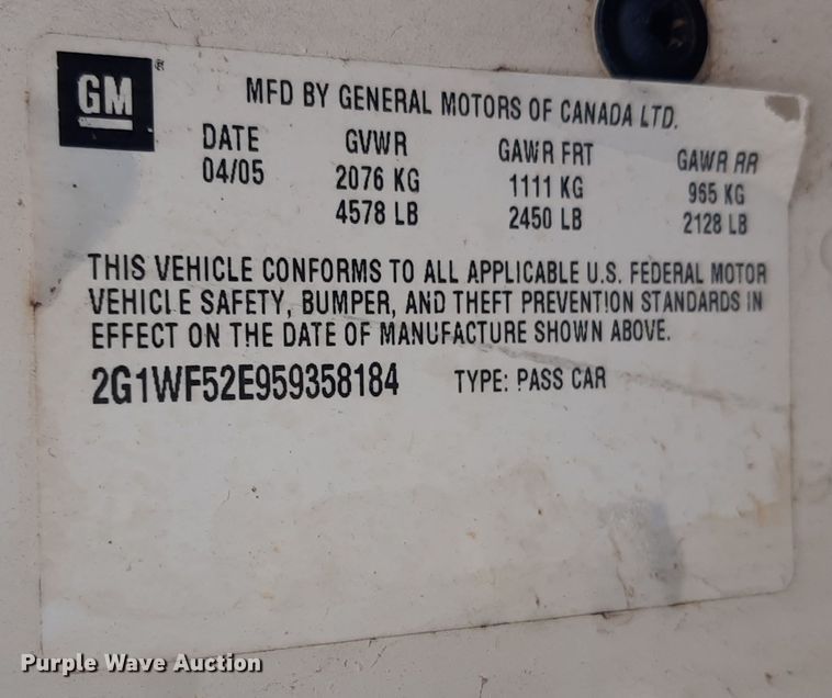 image for item LX9994 2005 Chevrolet Impala