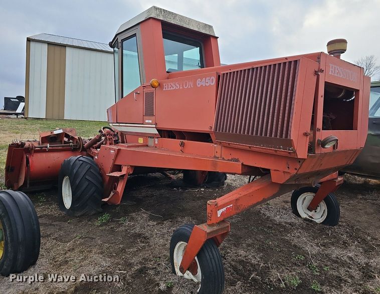 image for item NE9343 1982 Hesston 6450  swather / windrower
