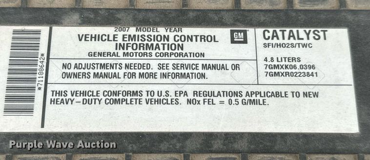 image for item NI9653 2007 Chevrolet Express 2500 van