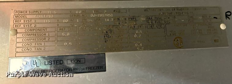 image for item NM9192 Victory AR-47-S3  refrigerator