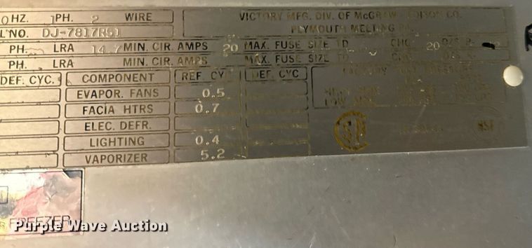 image for item NM9192 Victory AR-47-S3  refrigerator