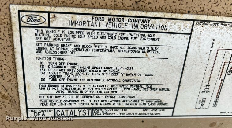 image for item NN9335 1990 Ford F150  pickup truck