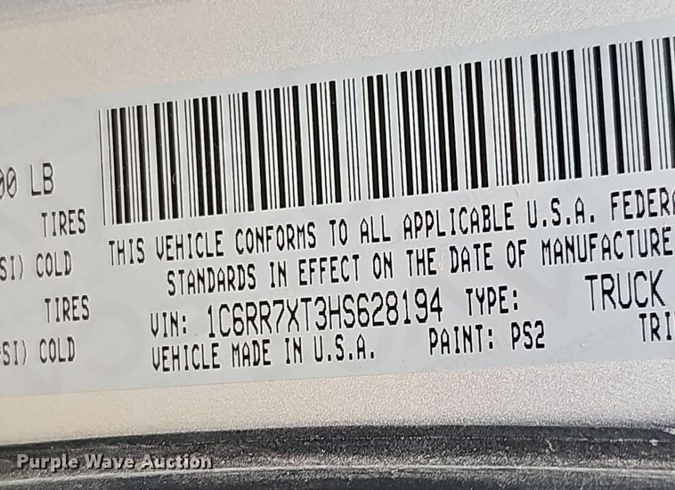 image for item NP9298 2017 Dodge Ram 1500  Crew Cab pickup truck