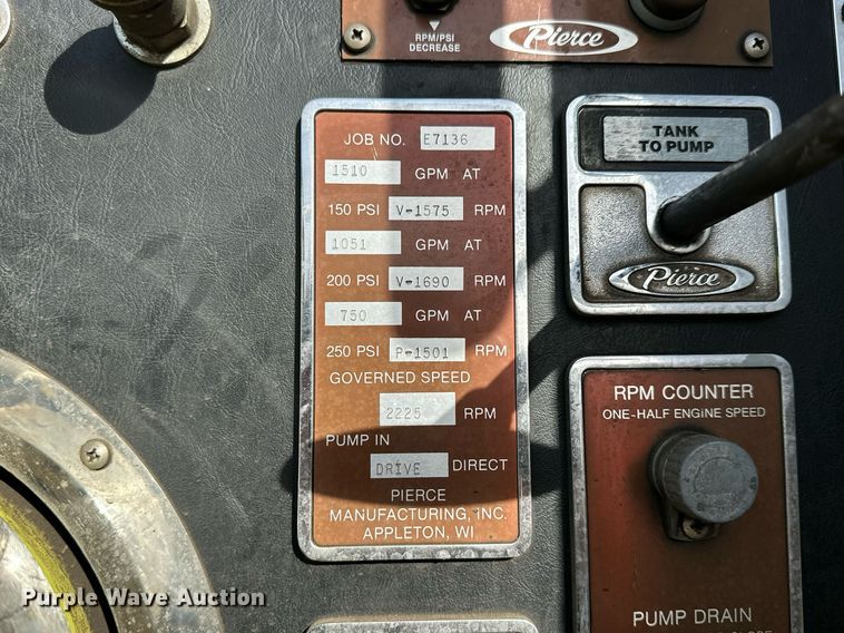 image for item NS9140 1992 Pierce Lance  fire truck