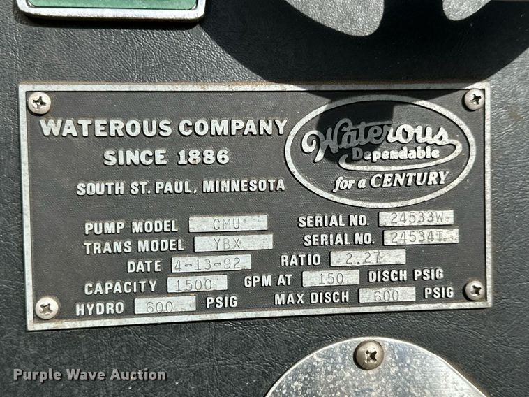 image for item NS9140 1992 Pierce Lance  fire truck