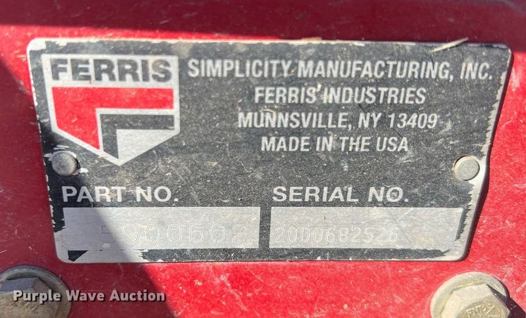 image for item OA9072 Ferris  ZTR lawn mower