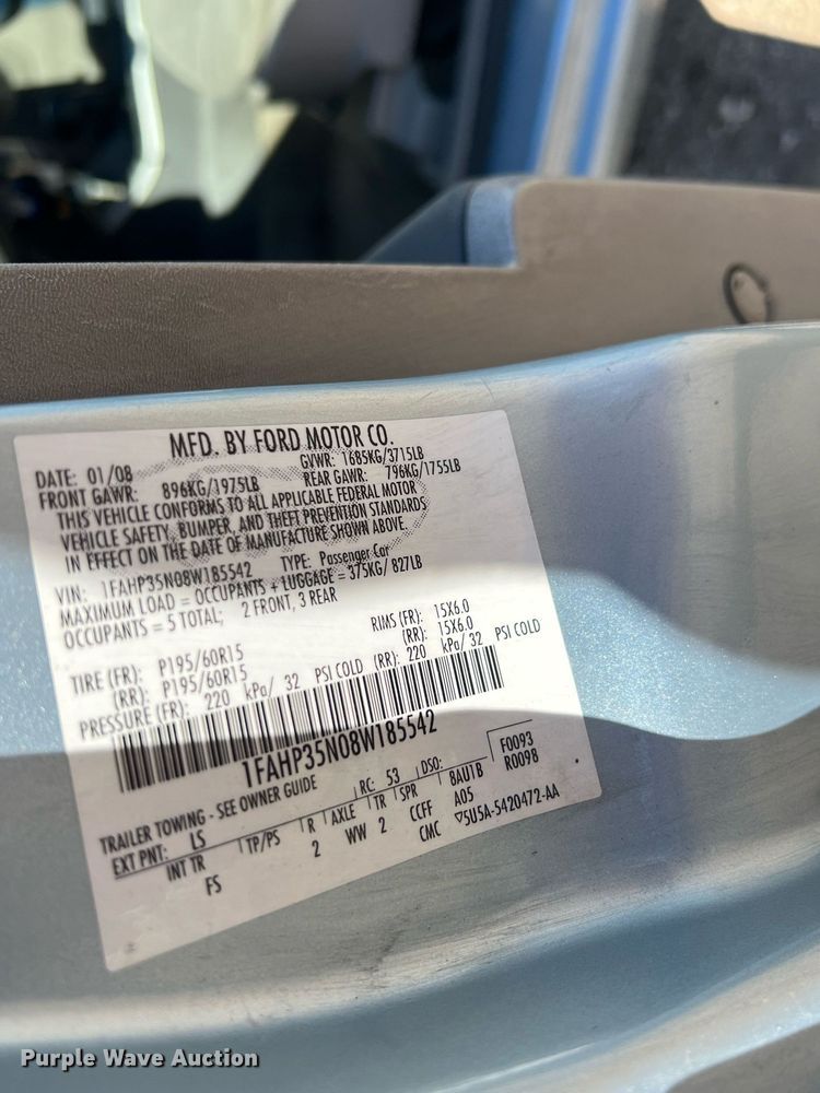 image for item OA9093 2008 Ford Focus