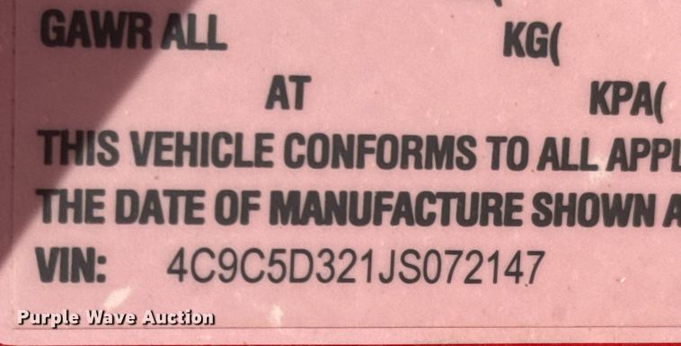 image for item OD9836 2018 Coras  end dump trailer