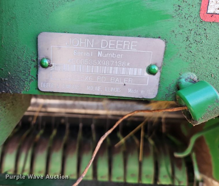 image for item DN7178 1995 John Deere 535  round baler