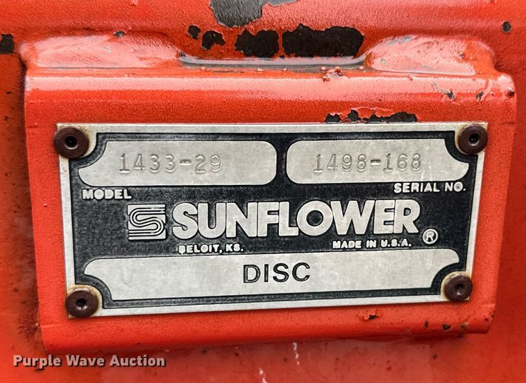 image for item EK9852 Sunflower 1433  double off-set disk