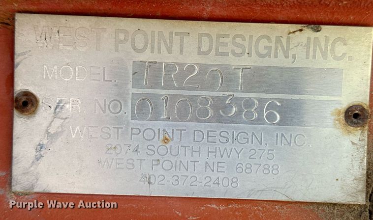 image for item EK9877 West Point Design TR20T  manure spreader