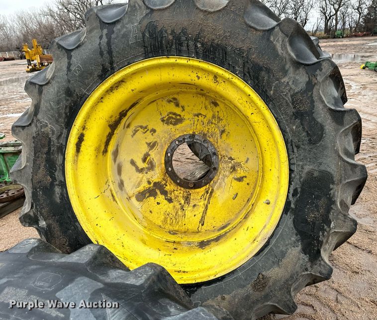 image for item EK9899 (4) John Deere 480/80R42 tires and wheels