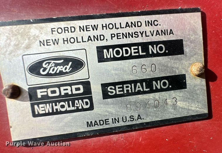 image for item EK9917 1994 New Holland New Holland  round baler