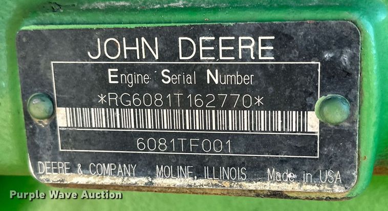 image for item IB9299 John Deere 6081TF001  engine