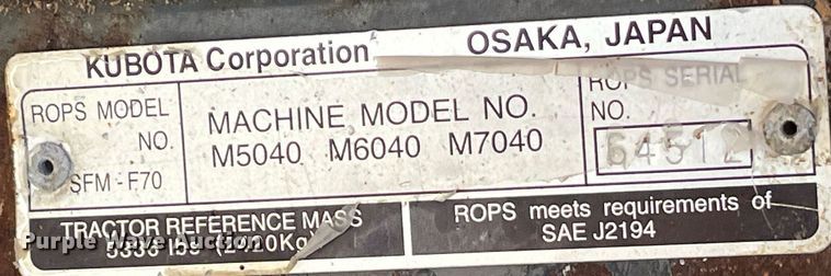 image for item LD9923 Kubota M5040D  MFWD tractor