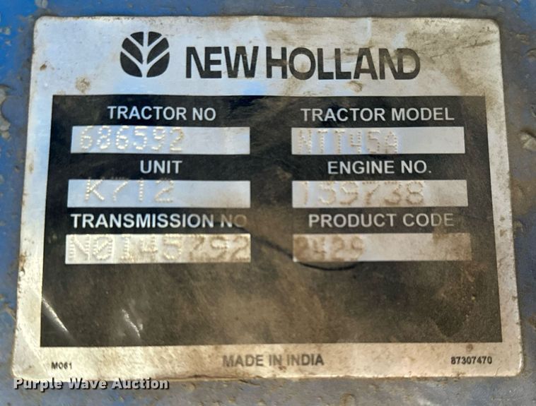 image for item NI9692 New Holland TT45A  tractor