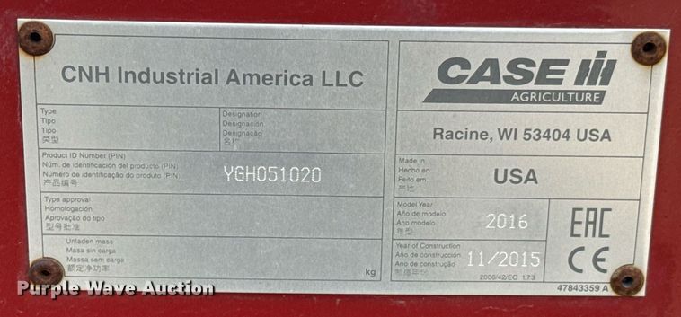 image for item OD9841 2016 Case IH 3162 Terraflex  flex draper head