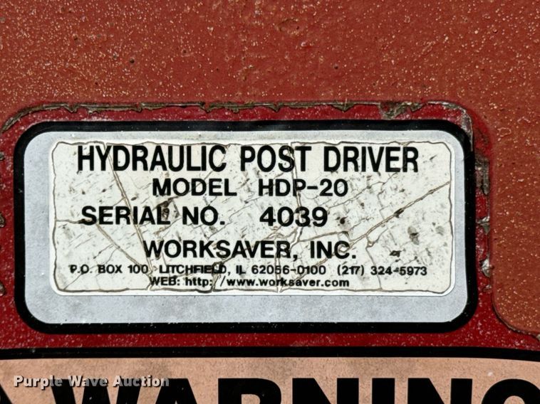 image for item OD9853 WorkSaver HDP-20  post driver