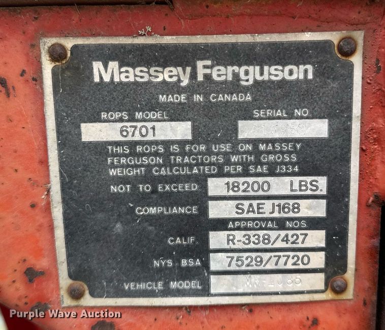 image for item OD9889 1976 Massey Ferguson 1085  tractor