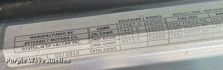 image for item DP2179 2011 Peterbilt 384  semi truck