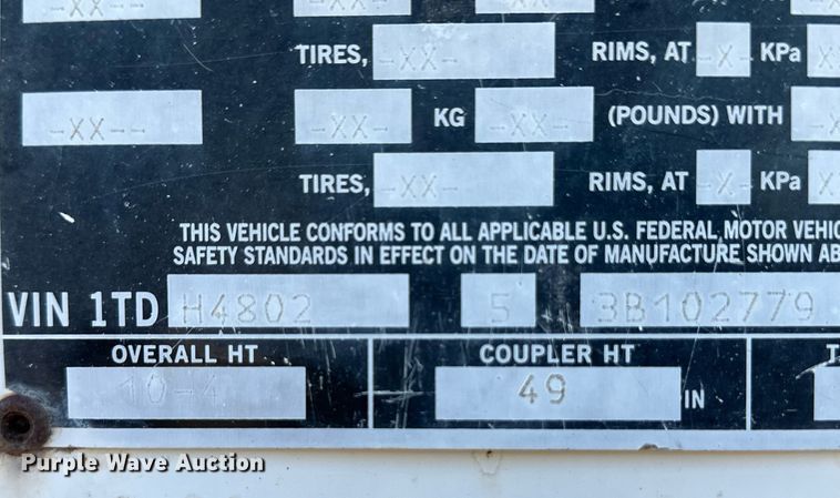 image for item EK9879 2003 Timpte  grain trailer