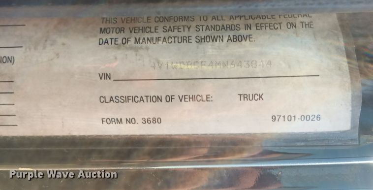 image for item KG9575 1991 White GMC WIA  semi truck