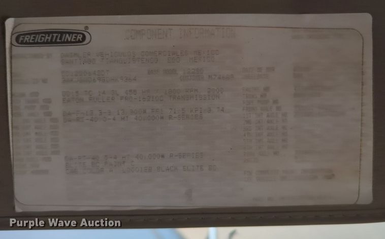 image for item LY9499 2016 Freightliner Coronado 122SD  semi truck