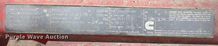 image for item LY9502 2015 Peterbilt 386  semi truck