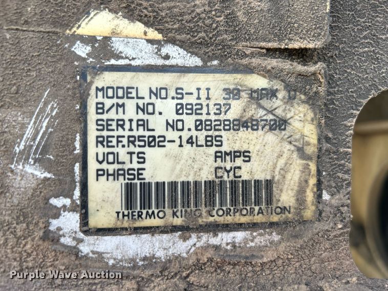 image for item NB9295 1993 Utility Trailer MFG VS2RX  refrigerated van trailer