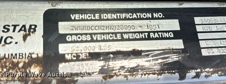 image for item NM9199 1991 Western Star 5900  semi truck